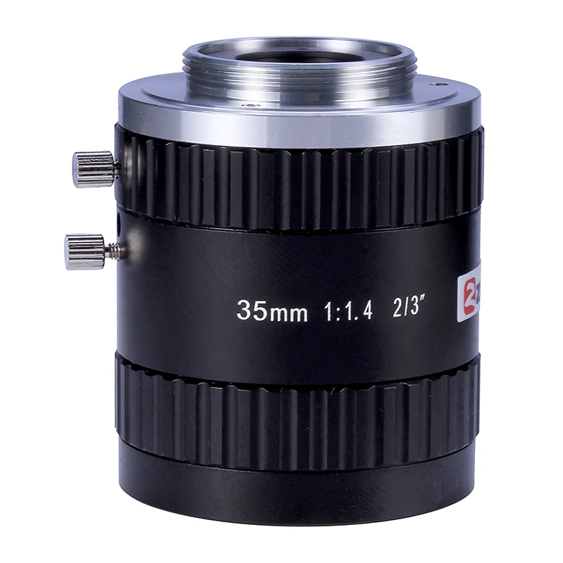 5 мегапикселей C Mount 35 мм 2/" F1.4 FA/Машинное видение объектив с фиксированным фокусным расстоянием промышленная камера ручная Радужная линза с низким искажением