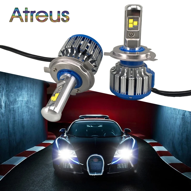 

Atreus H4 Светодиодные Автомобильные фары для Honda civic Chevrolet cruze Ford аксессуары 40 Вт x2 6000 К Автомобильные фары 12 В H13 9004 9007 светодиодные лампы