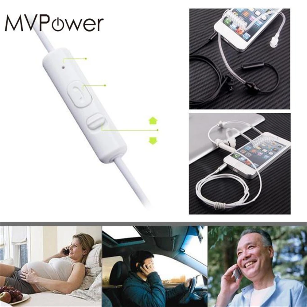 Проводные наушники MVPower 3 5 мм с защитой от излучения Воздушная трубка гарнитура