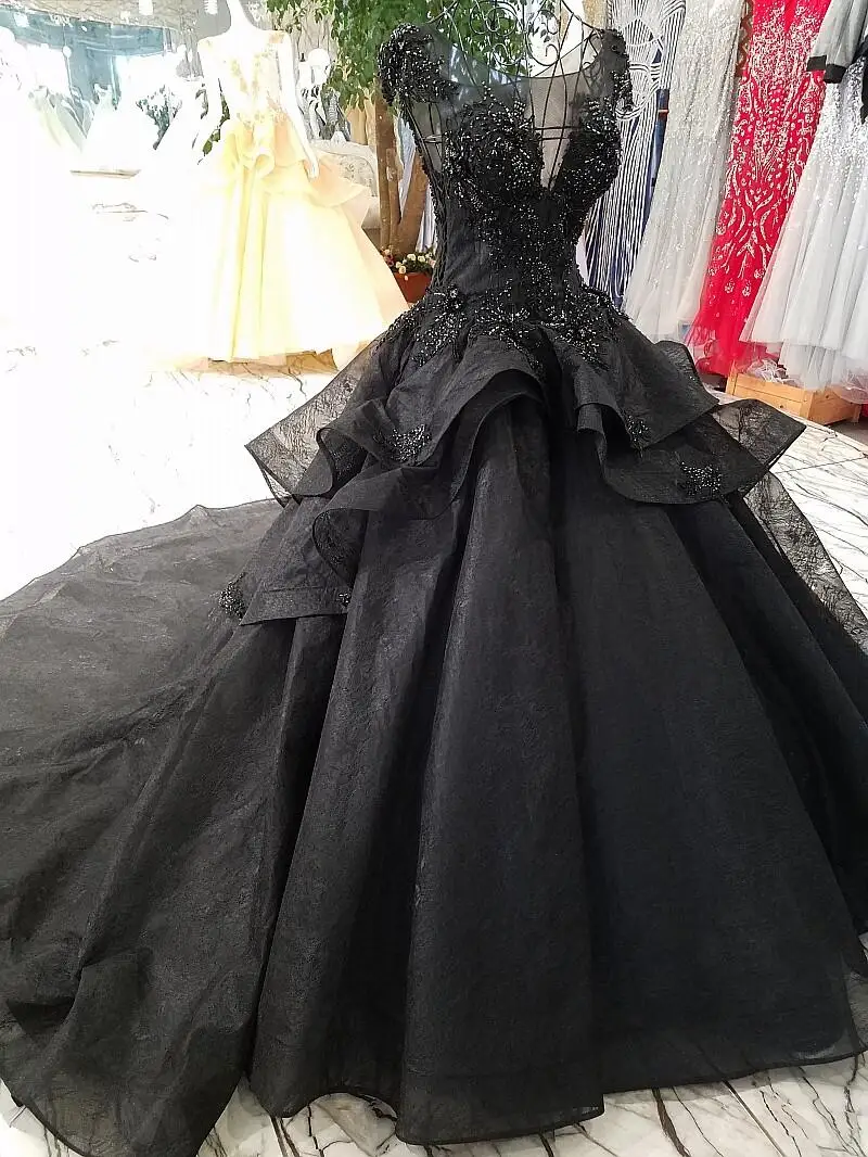 SSYFashion Новое высококачественное элегантное вечернее платье Blcak с кружевными