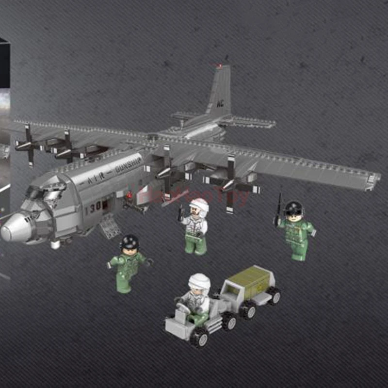 XINGBAO 06023 1713 шт. военные серии AC130 Aerial канонерок набор строительных блоков Кирпичи