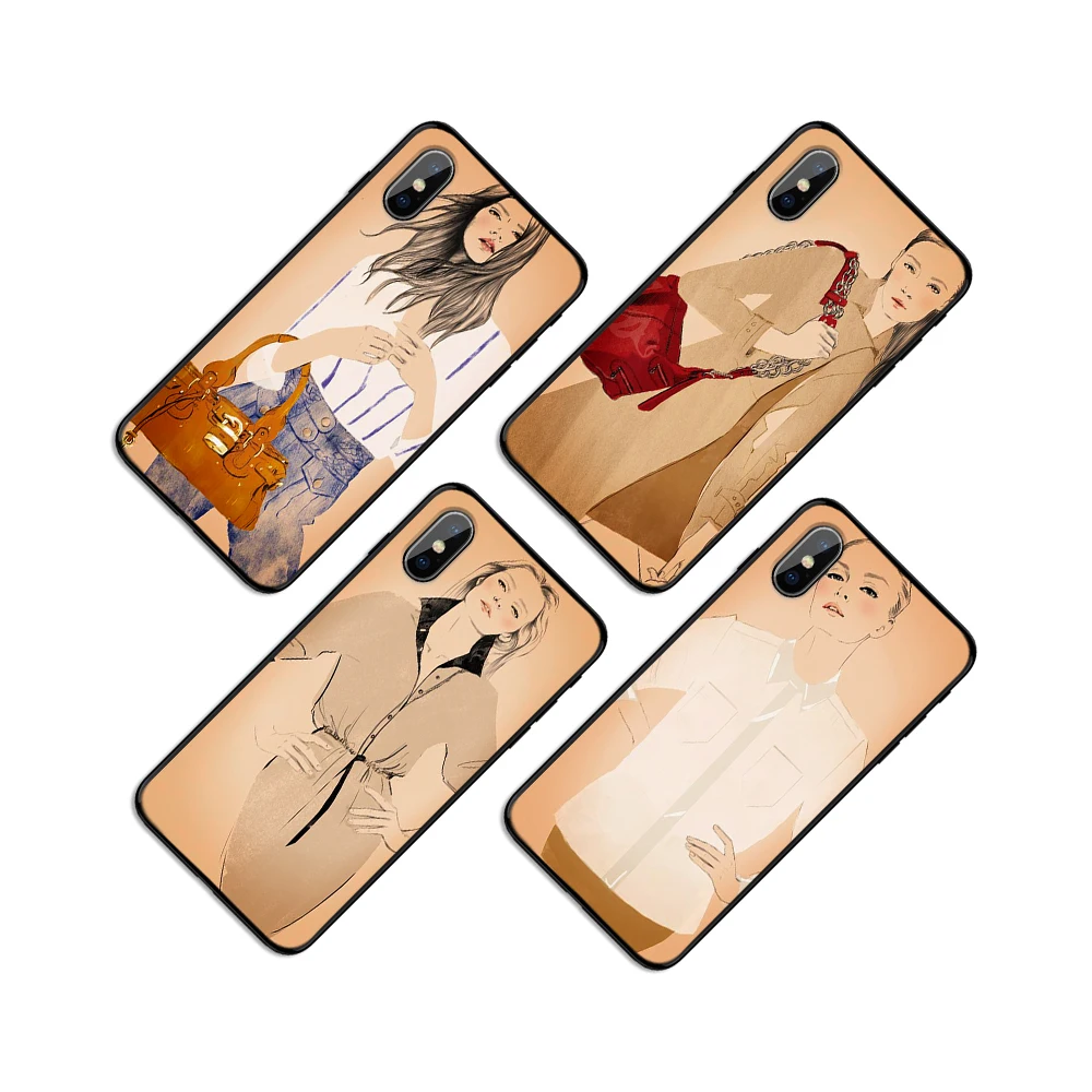 Классический стиль для девочек мягкая термополиуретановая крышка-чехол Apple iPhone 6