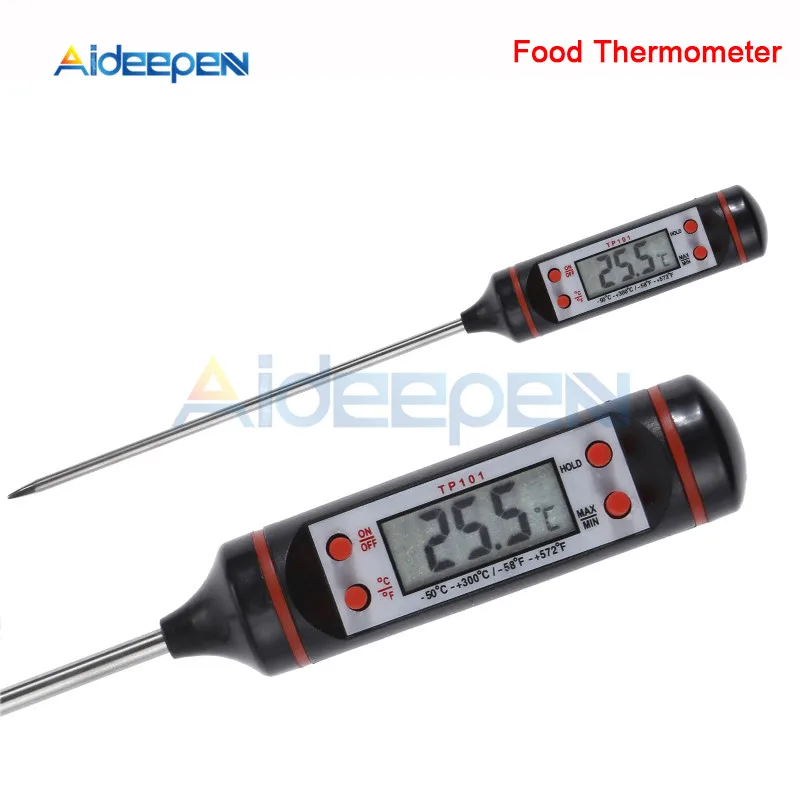Food Thermometer Мини-цифровой термометр-гигрометр электронный ЖК-дисплей измеритель температуры и влажности в помещении датчик пищевой термометр Автомобильный термометр - Цвет: Food Thermometer