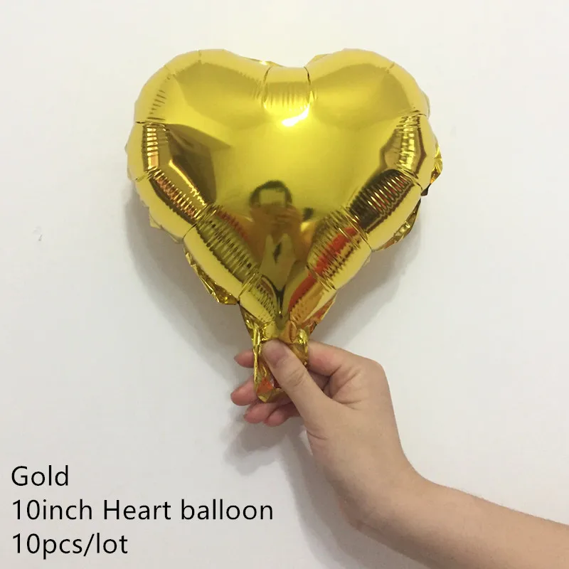 10pcs gold heart Baby Shower баннер его мальчик/девушка воздушный шар "Конфетти" Детские Пол раскрыть День рождения украшения подарок для детей вечерние Декор поставки - Цвет: 10pcs gold heart