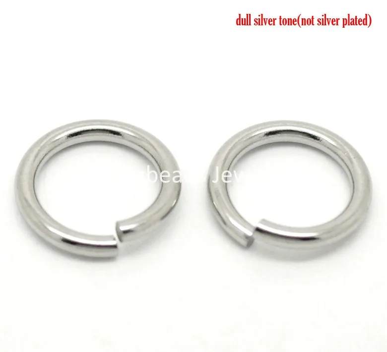 DoreenBeads Бесплатная Доставка! 100 Шт. Серебряный Тон Открытия Перейти Кольца 15 мм (5/8