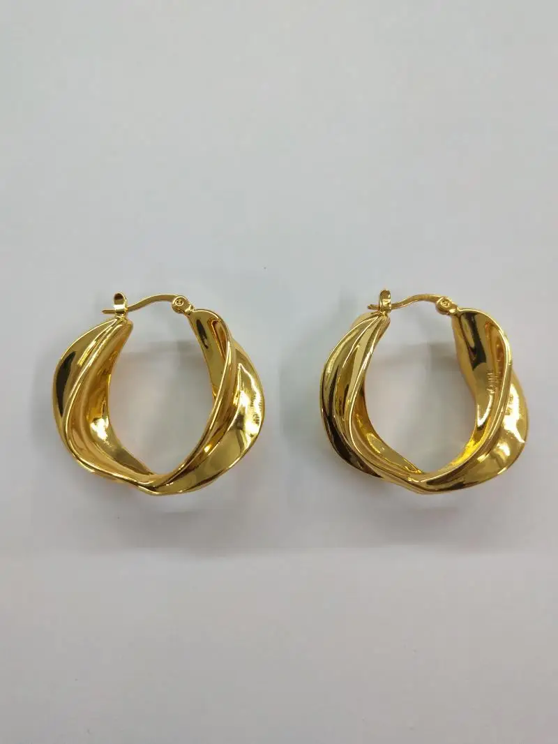 2019 модные скрученные золотые серьги кольца для женщин Kolczyki Kupe Boucle oreuille Oorbel Ohrringe
