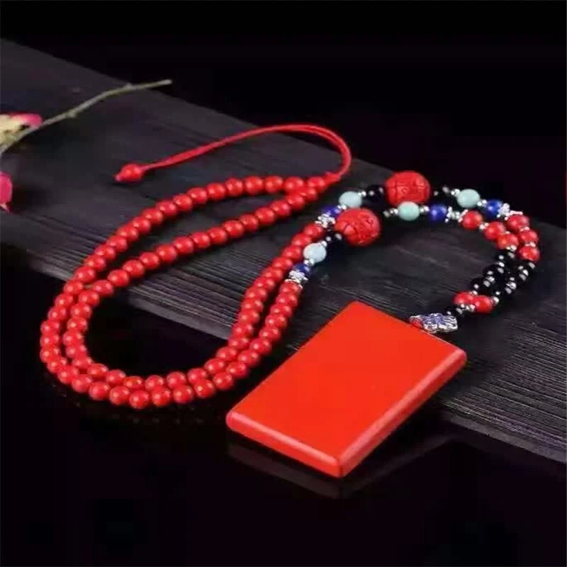 Тайвань первичные цвета cinnabar амулет luck WuShi брендовый кулон амулетные Подвески