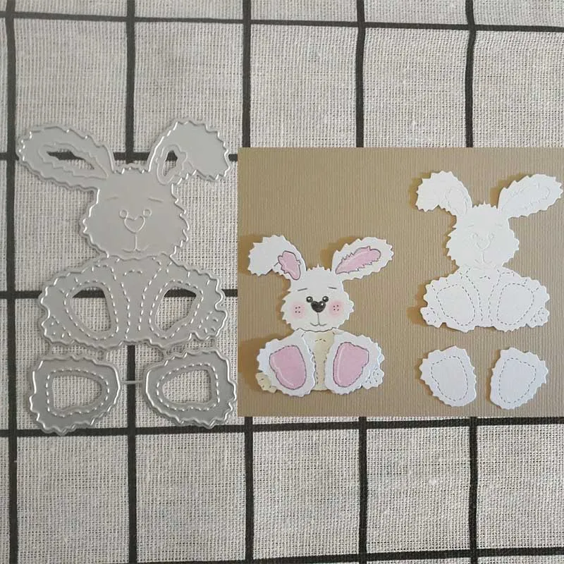 Мультфильм кролик utting Плесень Рождество форма для резки металла плесень DIY скрапбук альбом штамп бумага карты тиснение