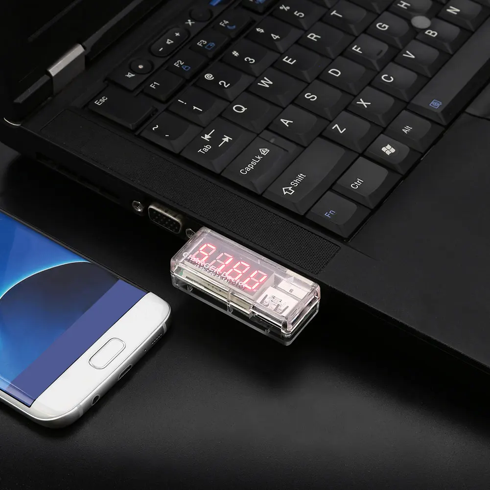 L образный светодиодный дисплей USB измеритель напряжения тока тестер для