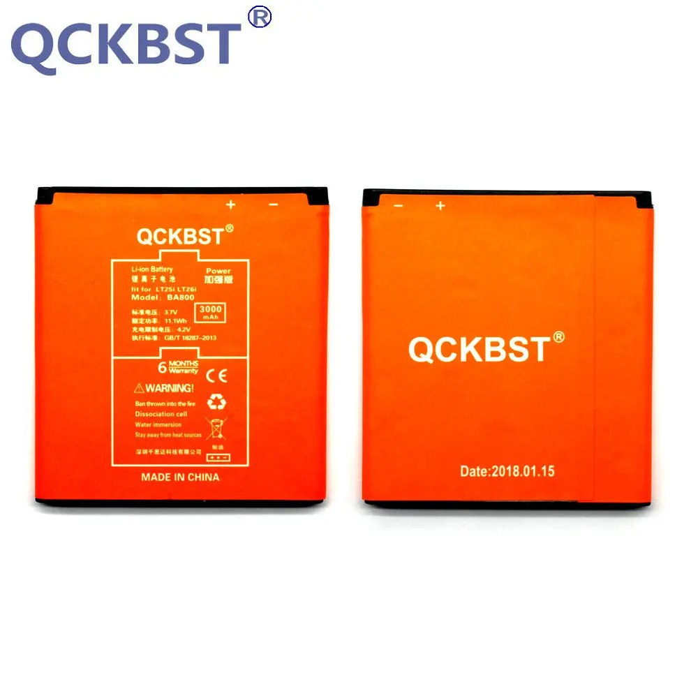 Новый аккумулятор BA800 3000 мАч для телефонов SONY Xperia V/S/cvc LT25i LT26i LT26ii LT25C|battery for|3000mah