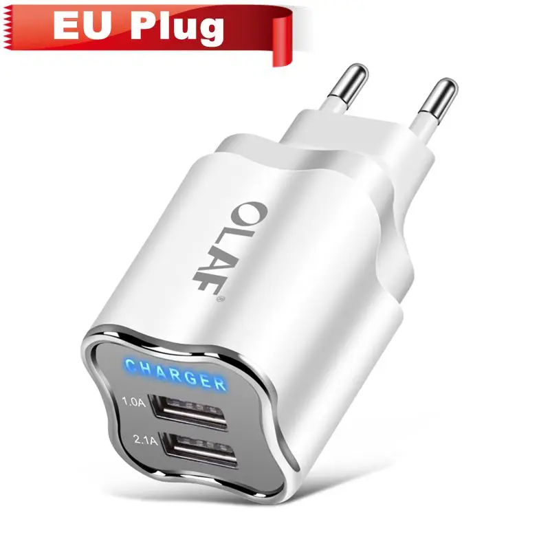 Олаф USB зарядное устройство для iphone xs max настенное USB зарядное устройство EU/US штекер портативный адаптер питания Зарядка для samsung S8 S9 huawei xiaomi - Тип штекера: EU Plug