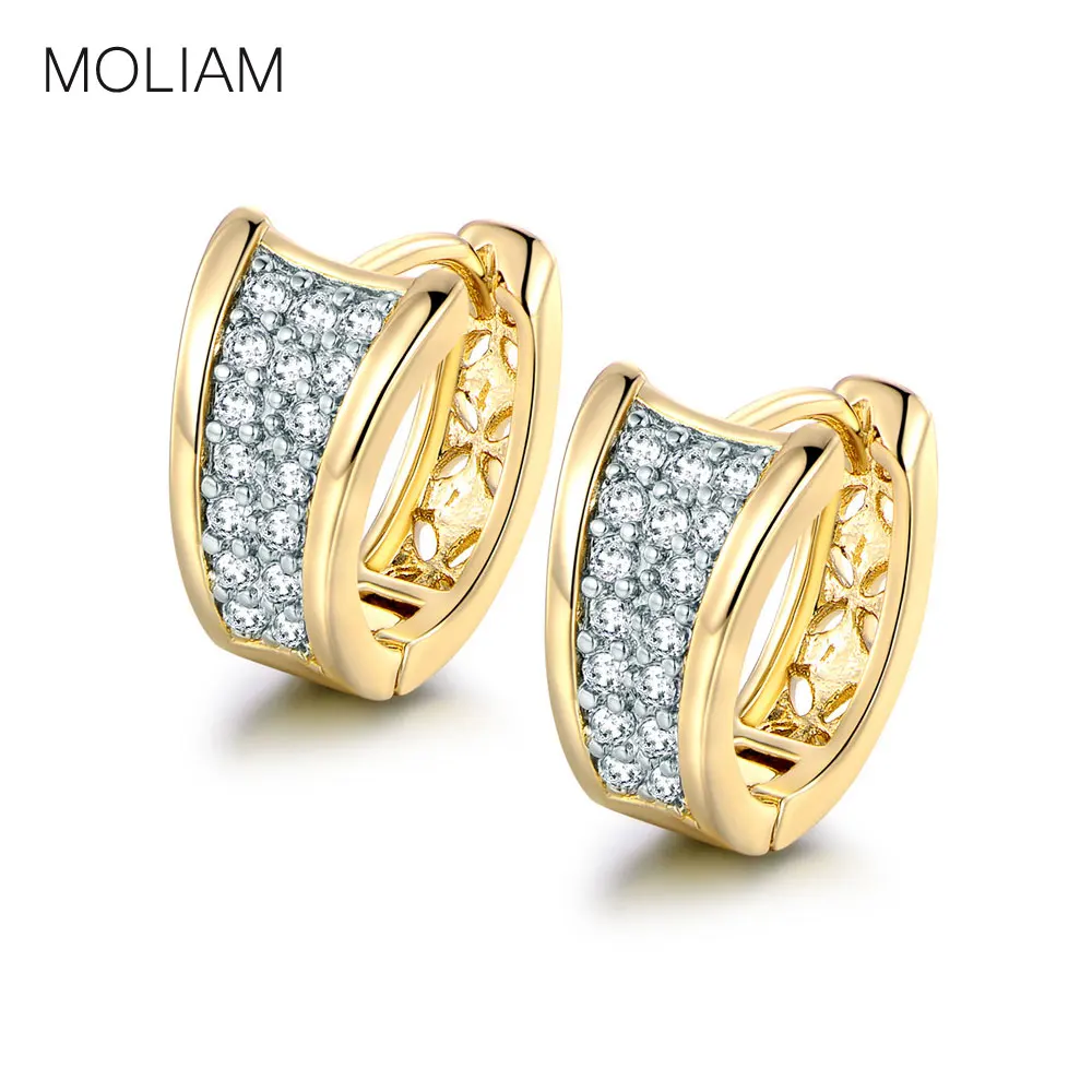 Женские серьги кольца moliam модные с кристаллами из блестящего камня для вечеринок