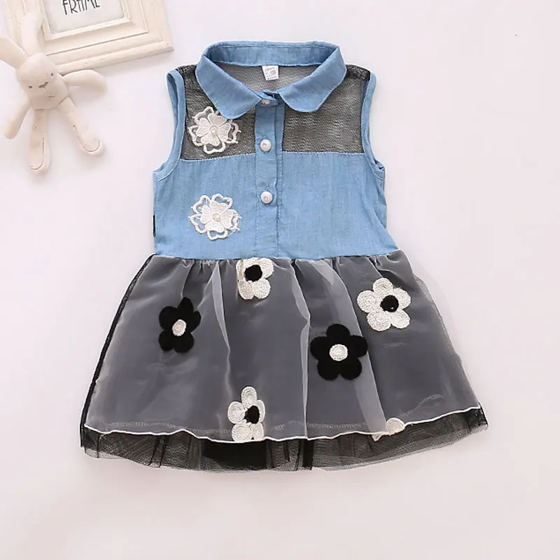 2019 Floral Baby Girl Dress Birthday Party Summer Princess Girls Clothes Sleeveless Lace Dresses Tutu | Детская одежда и обувь