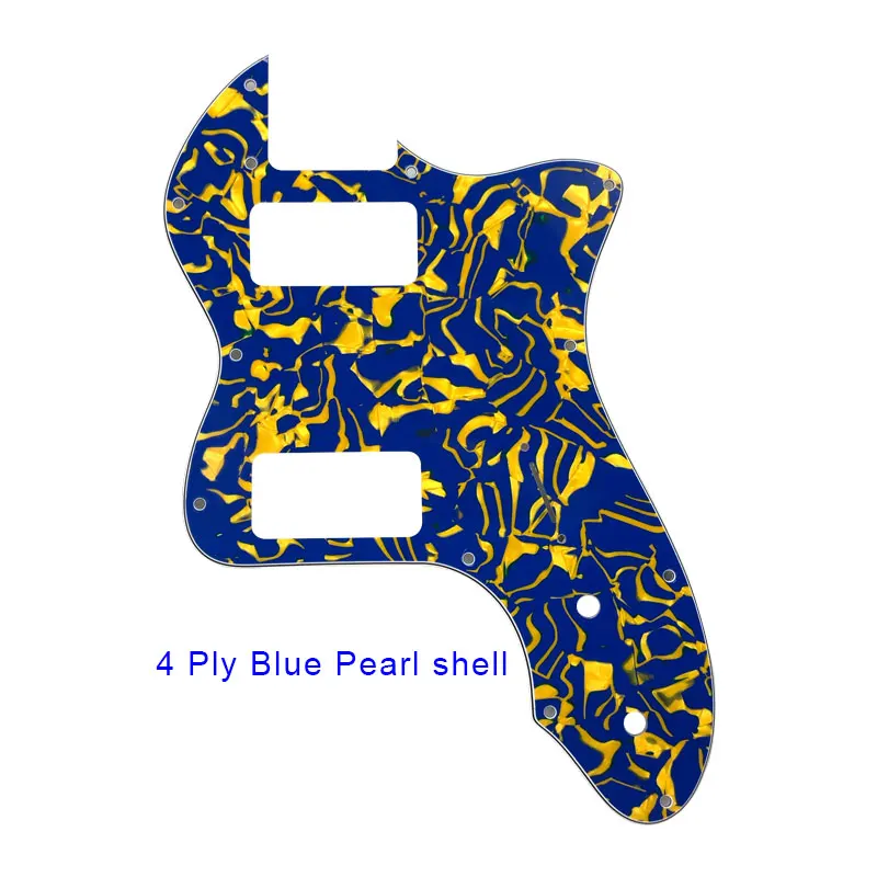 Blue Pearl shell Pleroo гитарные детали накладки для Fender Classic 72' thinline гитара Telecaster pickguard скретч пластина с ТВ Jones Humbucker - Цвет: Blue Pearl shell