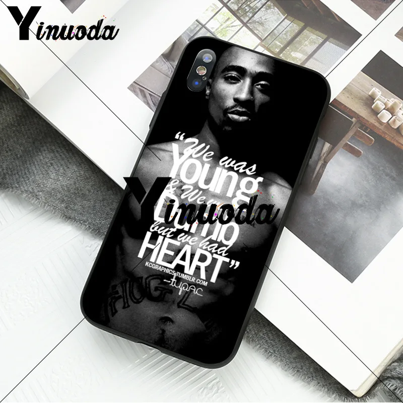 Yinuoda 2Pac Tupac Amaru Shakur чехол для телефона Apple iPhone 8 7 6 6S Plus X XS MAX 5 5S SE XR мобильные