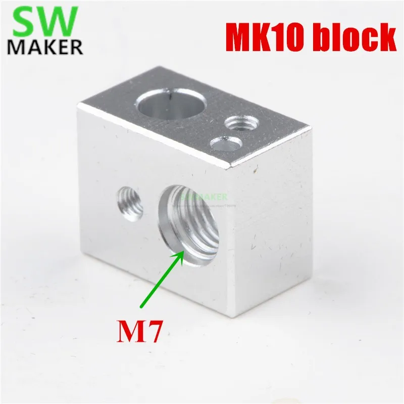 

1pcs Special MK10 Heater Block heating aluminum block for wanhao MK10 extruder 3D printer parts