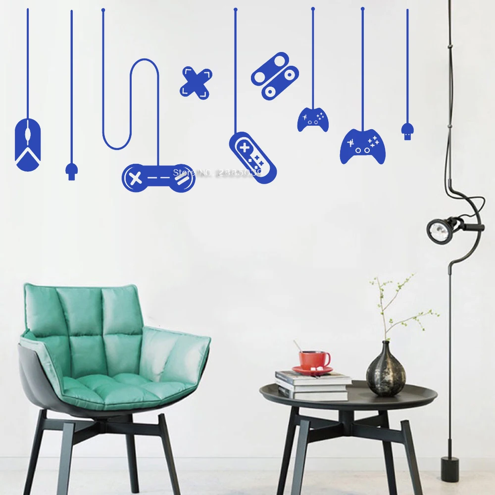 Контроллеры игровой настенные комплект геймера виниловая игровая наклейки на