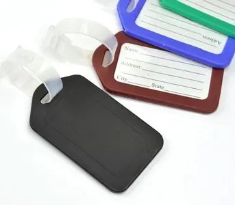 12 шт. пластиковые дорожные бирки для багажа квадратной формы разных цветов с