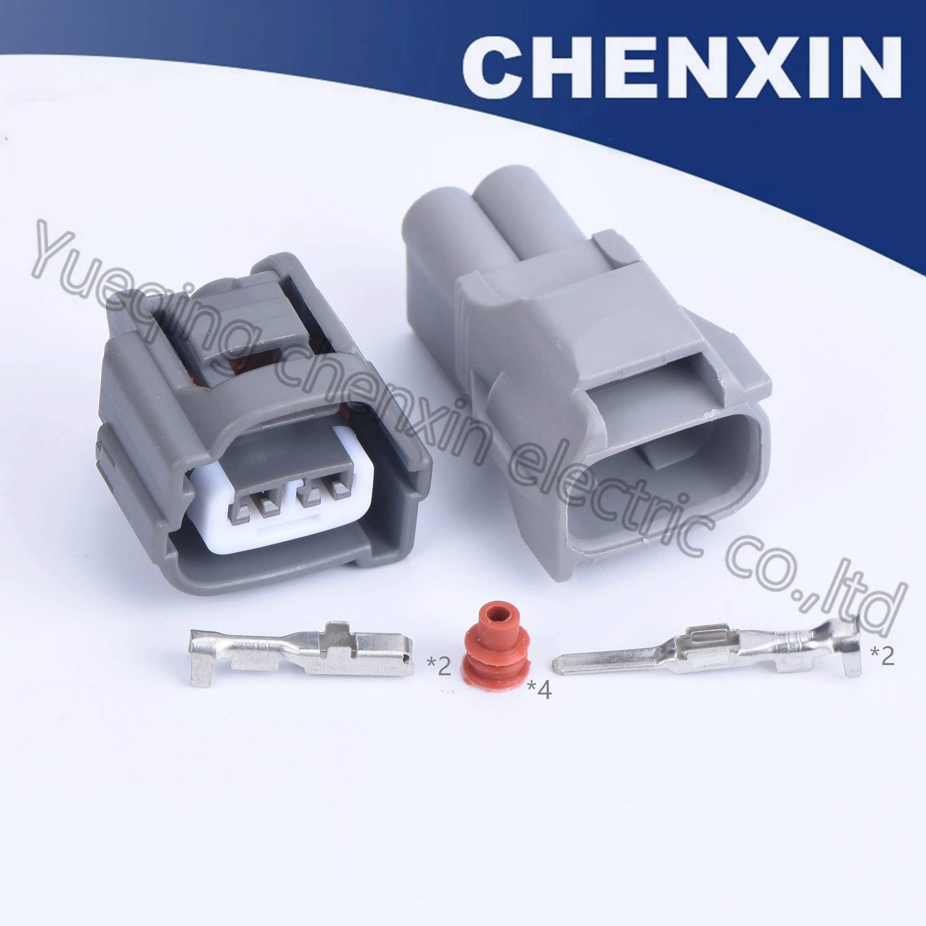 

Gray 2 pin waterproof auto connector auto Ignition coils connector female male, including terminals and seal waterproof plugging