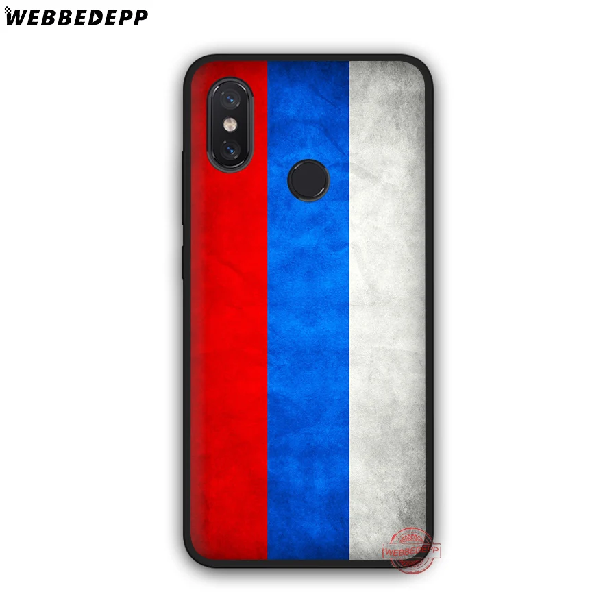 WEBBEDEPP Мягкий силиконовый чехол с российским флагом и гербом для Xiaomi Mi 6 8 9 SE MAX 3 A1 A2