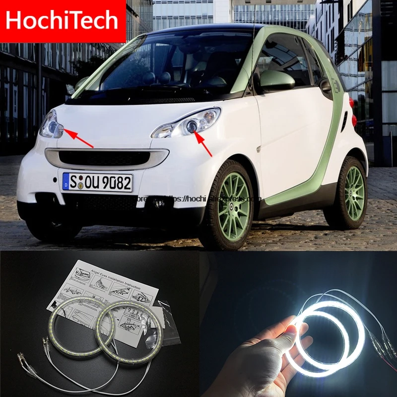 HochiTech для Smart Fortwo W451 Mk2 2008 2014 ультра яркий SMD белый светодиод ангельские глазки 2600LM