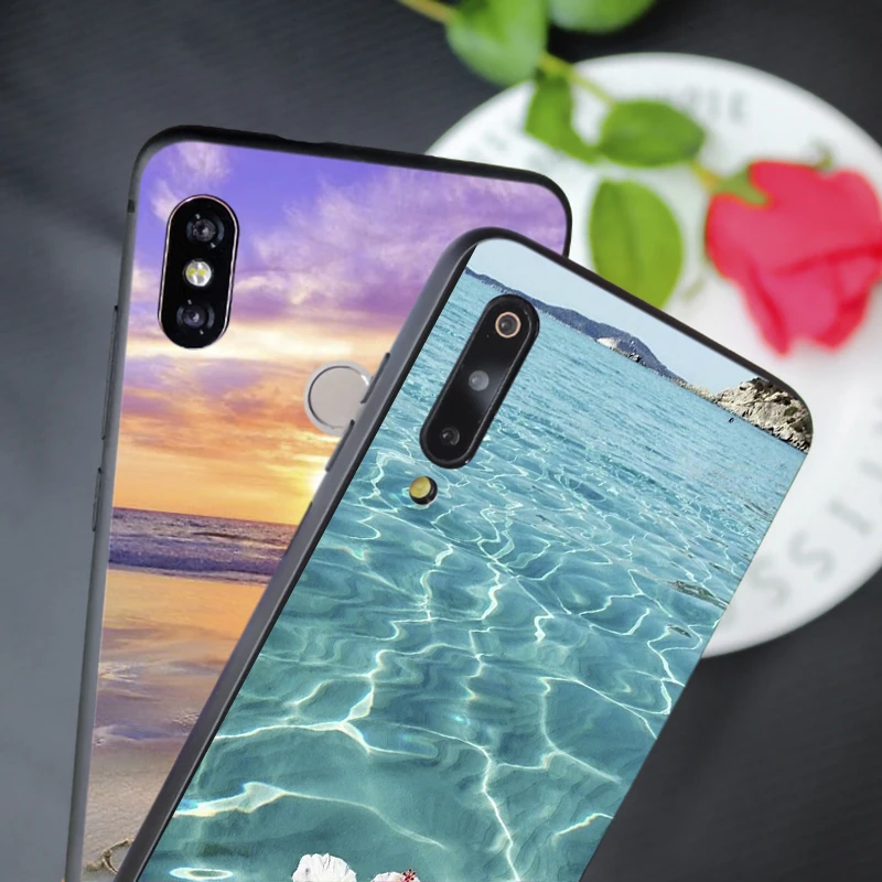 Летний Пляжный Мягкий силиконовый чехол для телефона xiaomi mi 10 pro 9 9t se 8 pocophone f1 mix 3 |