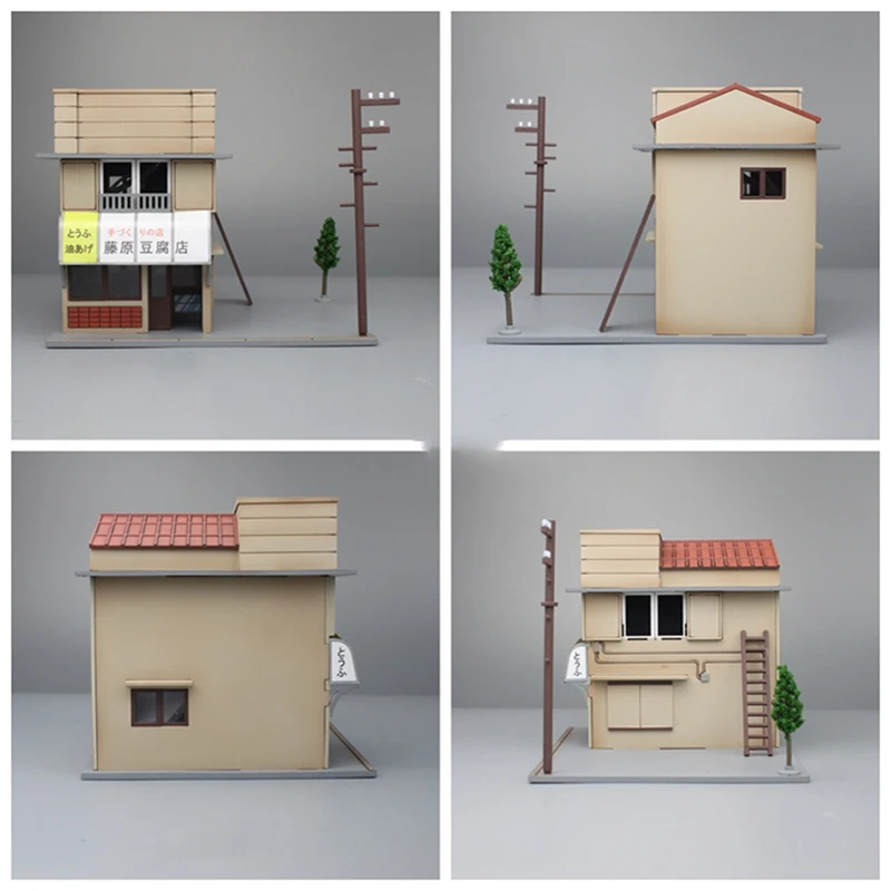 1:64 1 комплект магазин тофу Fujiwara моделей ABS для строительства детские игрушки