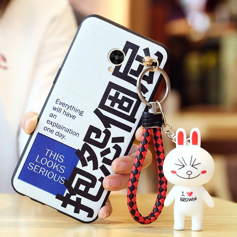 For Meizu Pro 6 case silicone Luxury fundas Cute doll lanyard phone bag pro cover MX6 Mx Case 3D tpu |