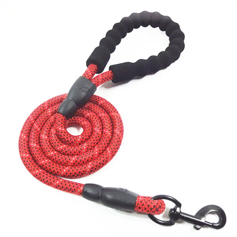 

Pet Leash Reflective Nylon Round Rope Reflective Dog Chain Foam Comfortable Traction Rope Long Thickening Section 1.5M/1.8M