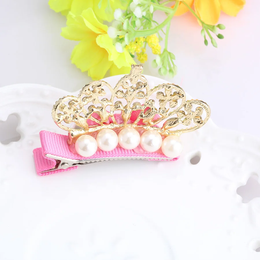 Милые заколки для волос с короной и тиарой девочек заколка со стразами детский