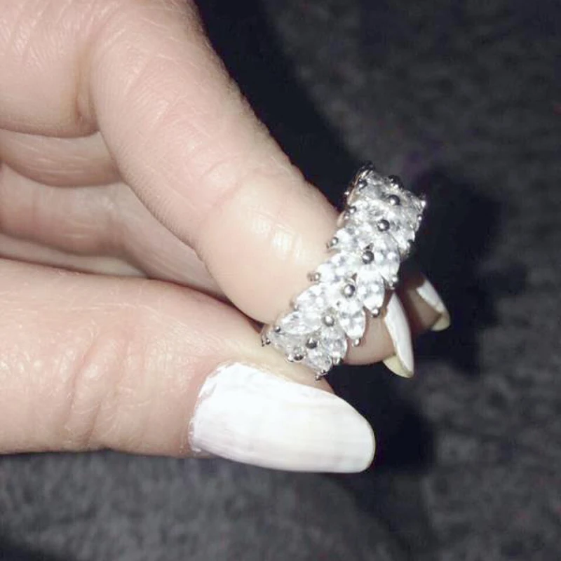 Женское кольцо HIBRIDE из Дубая с кубическим цирконием ААА подарок для помолвки R-180 |