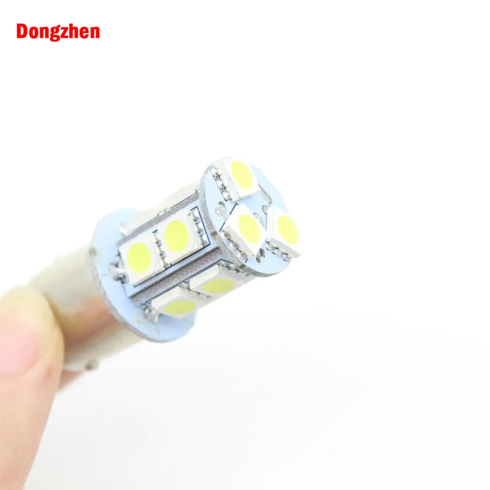 Dongzhen 1 шт 12В светодиодный автомобильный 1156 BA15S P21W 5050 13 SMD светильник белый сигнал