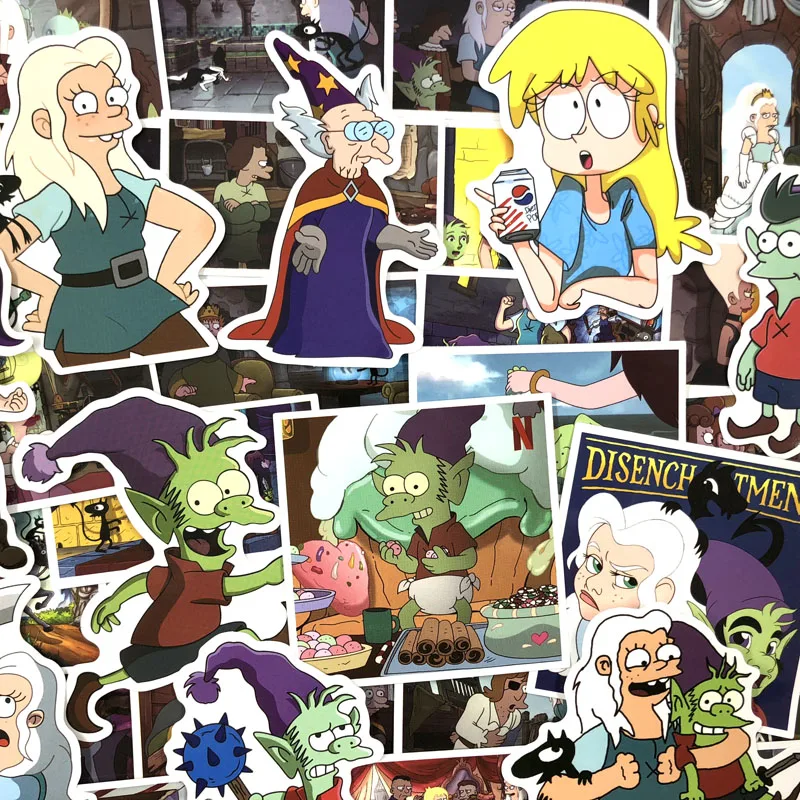 39 шт./лот Disenchantment граффити наклейка s для ноутбука холодильник велосипед мотоцикл DIY креативный альбом декоративная подарочная наклейка