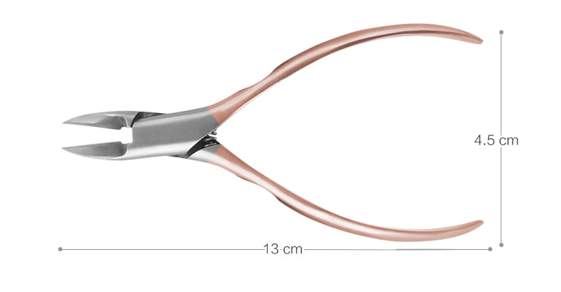 

Rose Gold Foot Cuticle Scissors Pliers Feet Care Toe Nail Clippers Trimmer Cutters Paronychia Nippers Manicure Remover Tool NT80