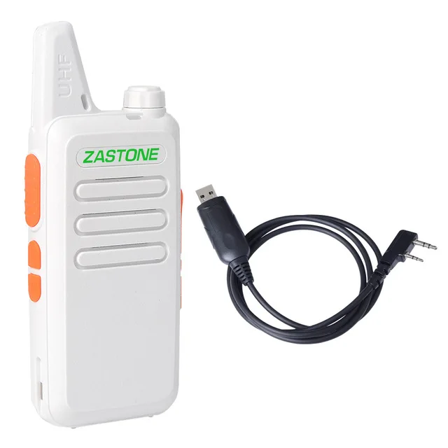 Zastone X6 мини-рация с гарнитурой 400-470 МГц Частота UHF портативные радиоприемники Интерком двустороннее радио оборудование для безопасности - Цвет: white  with cable