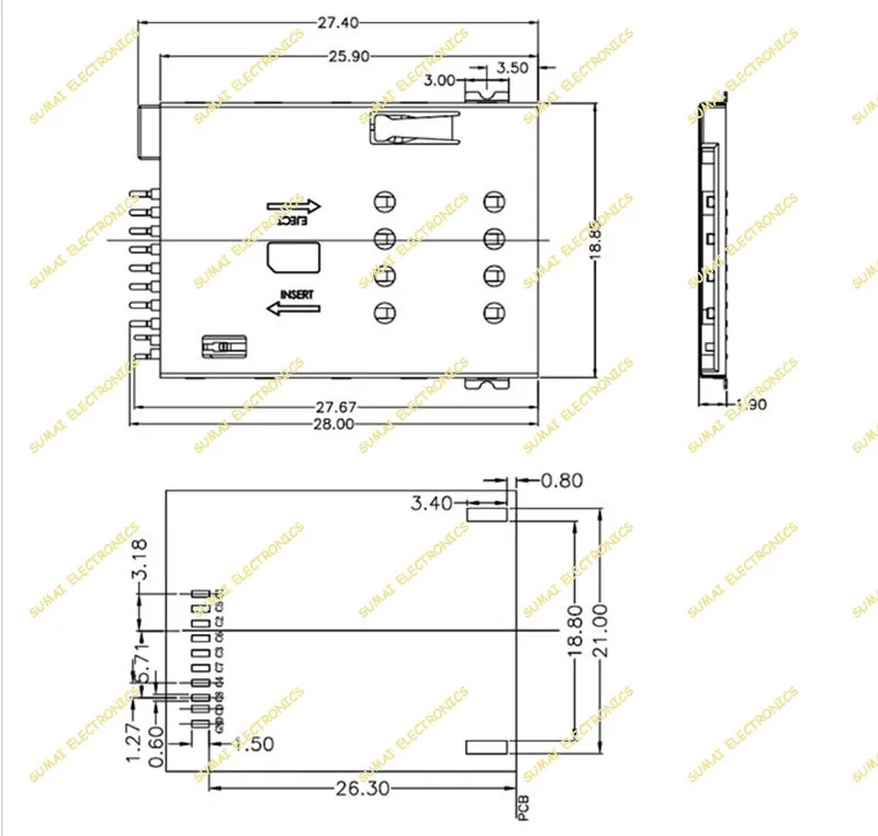 5 шт./лот MUP-C720 MUP 8 + 2P 10Pin слот для sim-карты держатель лоток 10-контактный Бесплатная