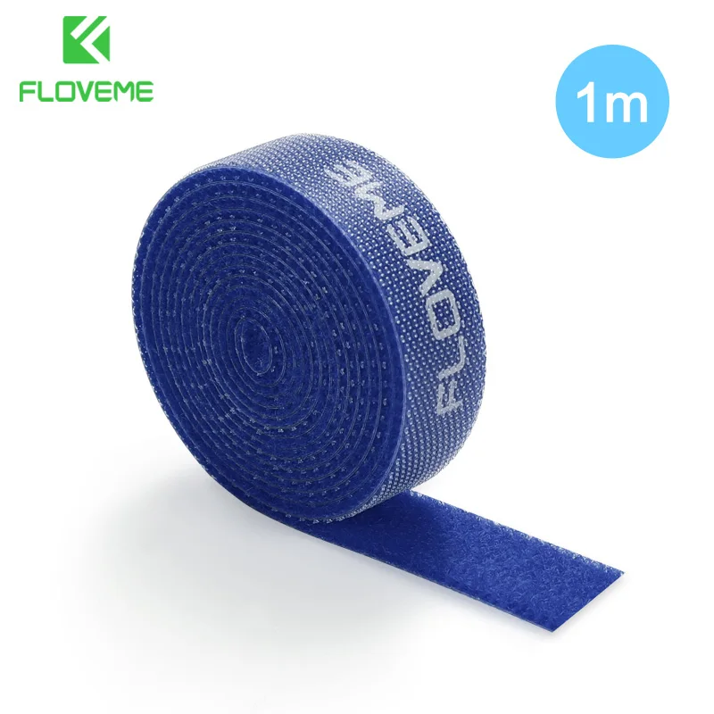 Blue 1m FLOVEME кабельный менеджмент организатор провода шнур клип протектор USB кабель управление держатель кабеля для айфун тип - Цвет: Blue 1m