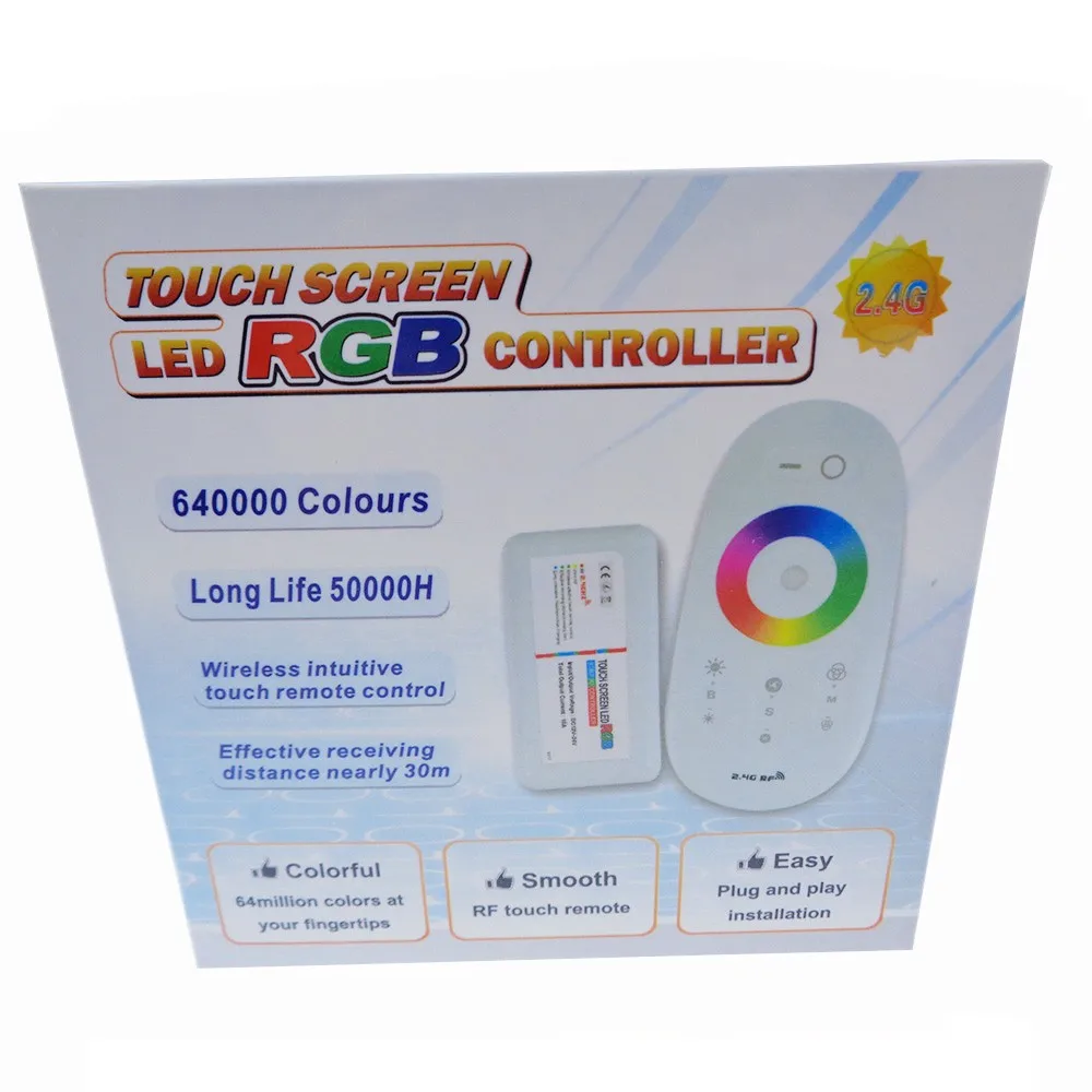 DC 12V 24V RGB Led Controller 2.4G RF Touch Screen Remote Control 18A per Channel for smd 5050 3528 5630 led rgb strip Light | Лампы и
