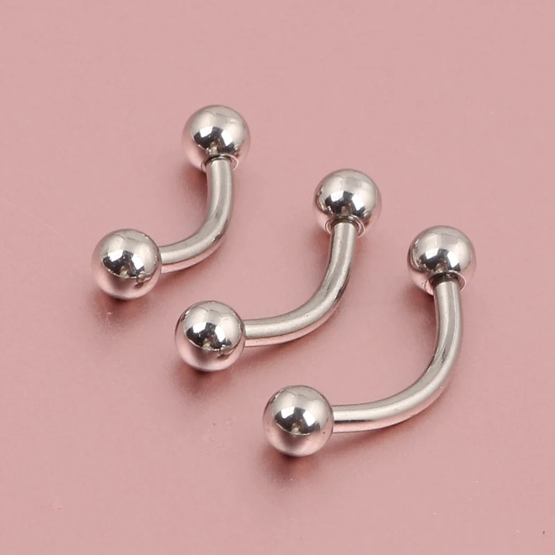 TIANCIFBYJS изогнутая штанга банановые шарики для бровей сосков козелка 6/8/10 мм 100 шт.