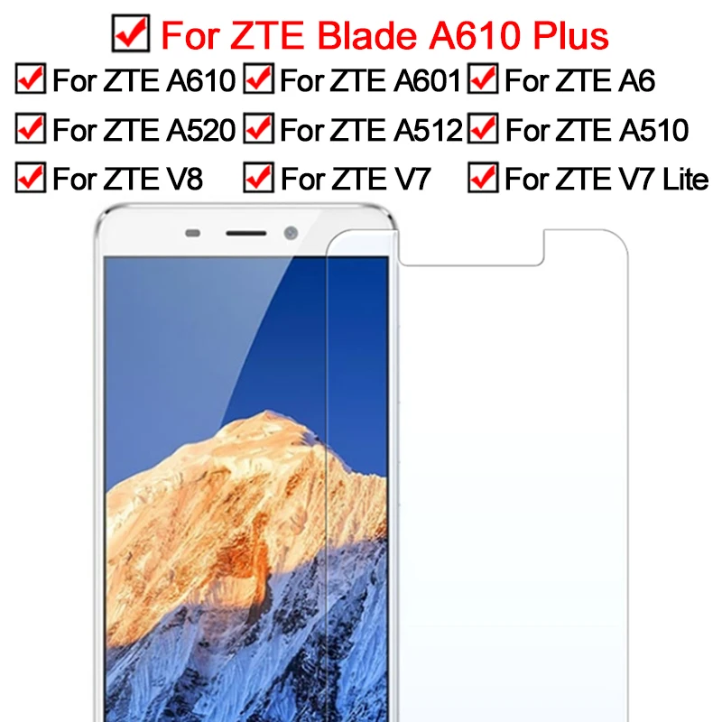 Стекло для zte a610 стекло для blade v7 lite a6 a510 a512 a520 a601 plus защита экрана Закаленное стекло пленка v8 v 7