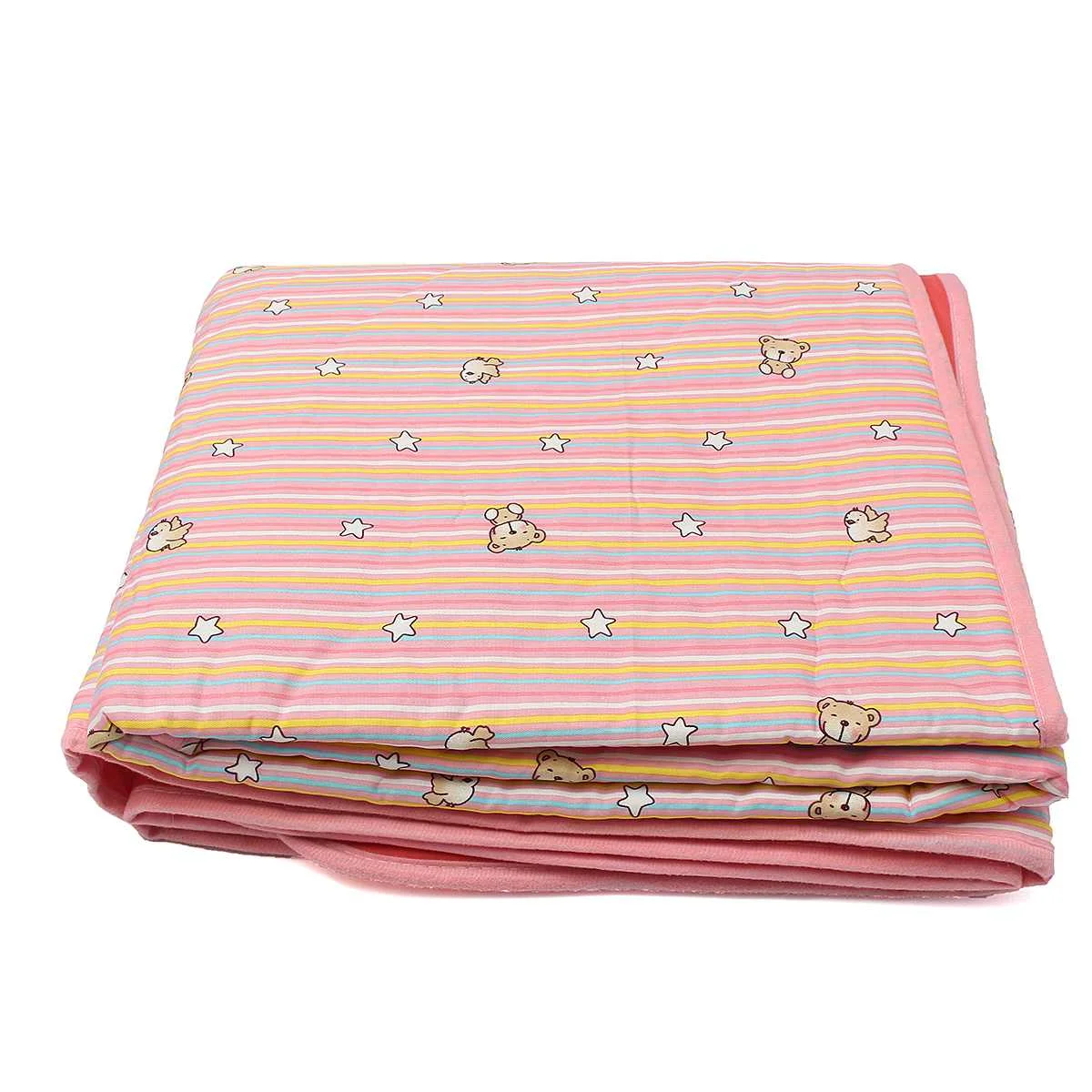 Pink Bear Stripes 80x120 см детские подгузники для взрослых пеленки мочи коврик Детская Водонепроницаемая кровать-подушка матрас 10 видов хлопок+ полиэстер Домашний текстиль - Цвет: Pink Bear Stripes