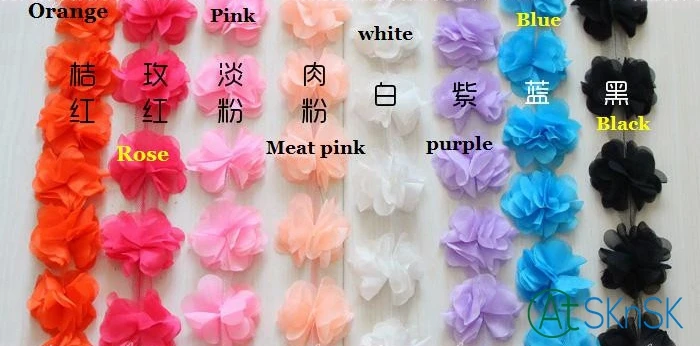 Лидер продаж 10 ярдов/партия разноцветная шифоновая Цветочная кружевная ткань 3D с