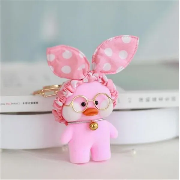 4 Новинка, Lalafanfan, милый брелок, Kawaii, кафе, Мими, желтая утка, фигурка, брелок, сумки, украшения, игрушки для детей - Цвет: 4