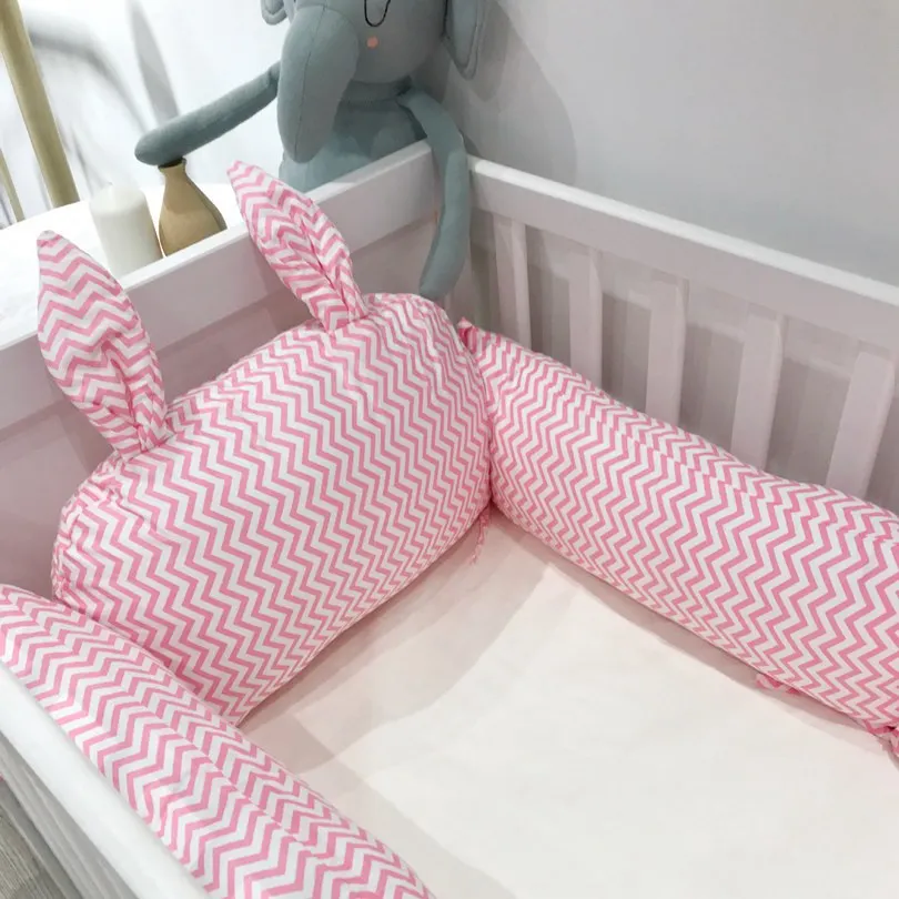 1PC Rabbit cushion Детская кроватка кровать бампер набор новорожденных аксессуары для кроватки длинная подушка для кровати декор для детской комнаты постельное белье Комплект постельного белья детские товары хлопок - Цвет: 1PC Rabbit cushion