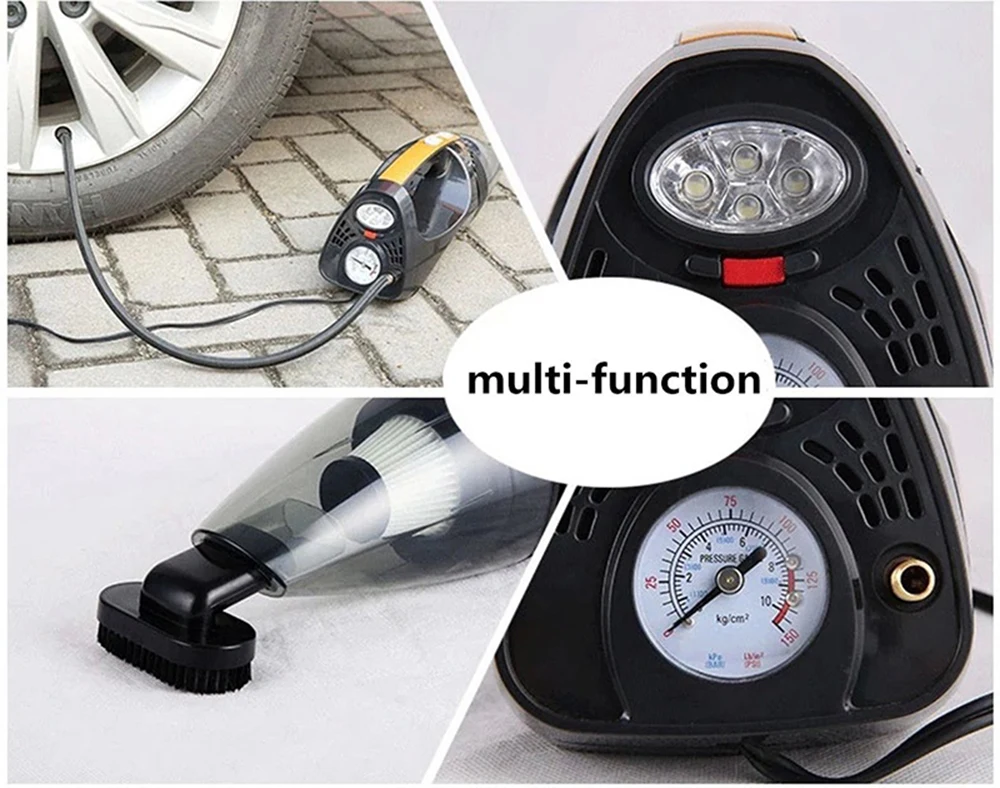 Новый многофункциональный 4 в 1 автомобильный пылесос нагнетатель давления
