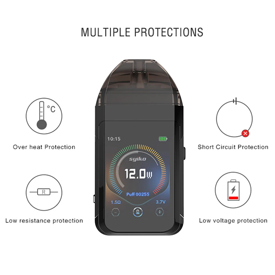 Оригинальный комплект Veeape Syiko SE Touch Pod Starter Vape kit 650 мАч батарея 1.5ohm с 2 мл картриджем
