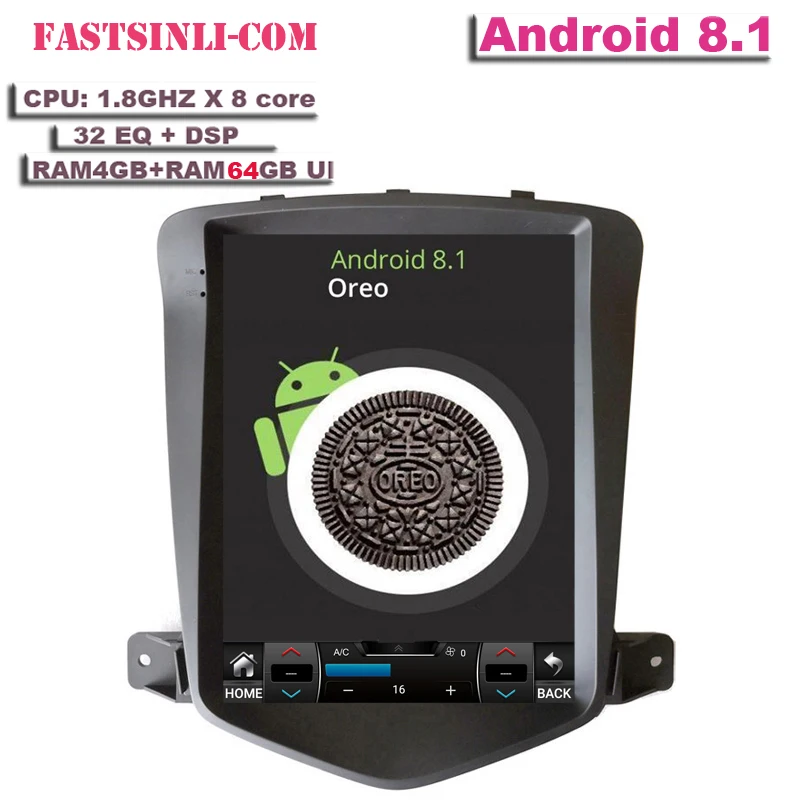 CarPlay Android8.0 вертикальный экран gps плеер для Chevrolet Cruze 2006- мультимедийный плеер gps навигация вертикальный экран