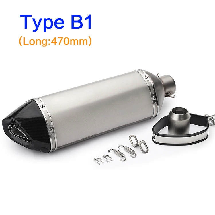 Type B1 Мото rcycle глушитель выхлопной трубы akrapovic модифицированный escapamento de moto с db killer для tmax 530 500 cbr650f nc750x msx125 - Цвет: Type B1