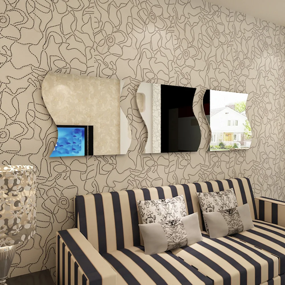 Funlife 3 шт./компл. Высококачественные Новые стереоскопические наклейки на зеркало