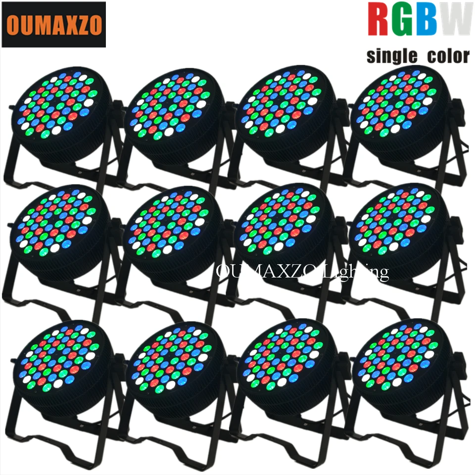 

12pcs/lot LED Par Light 54pcs 3W LED Par Light Cast Aluminum RGBW DMX Control Stage Light 54x3W LED PAR Lights RGBW PAR64 DMX512